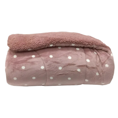 Edredom Niazitex Capetown Poá Rosa/Branco – Queen