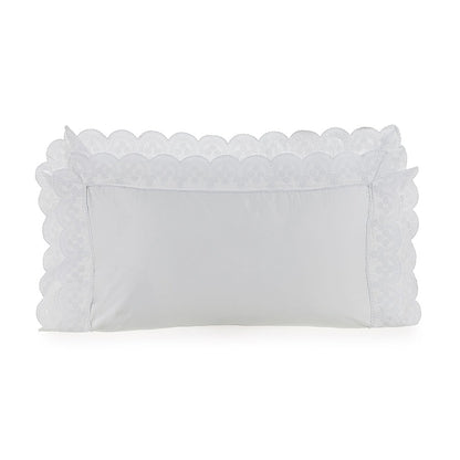 Jogo de Cama Queen Trussardi Goielli 300 Fios 100% Algodão Branco 2,40x2,80m