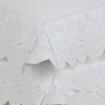 Jogo de Cama Queen Trussardi Goielli 300 Fios 100% Algodão Branco 2,40x2,80m