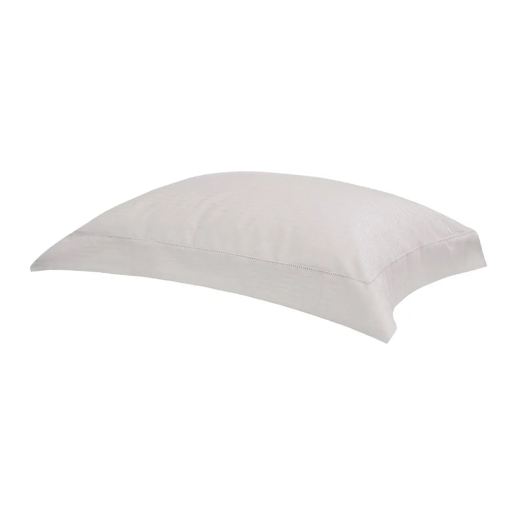 Fronha King Buddemeyer Damask Stripes com 3 Abas e Ajour – Kaki