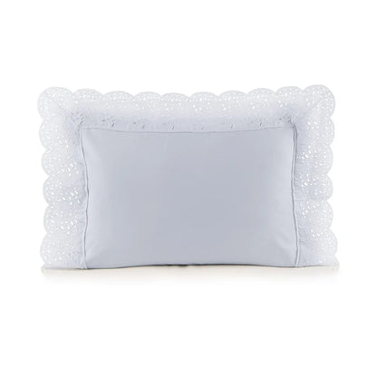 Fronha Trussardi Bargello 300 Fios Cetim 100% Algodão Branco 50x90cm