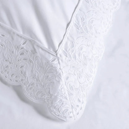 Fronha Trussardi Bargello 300 Fios Cetim 100% Algodão Branco 50x90cm