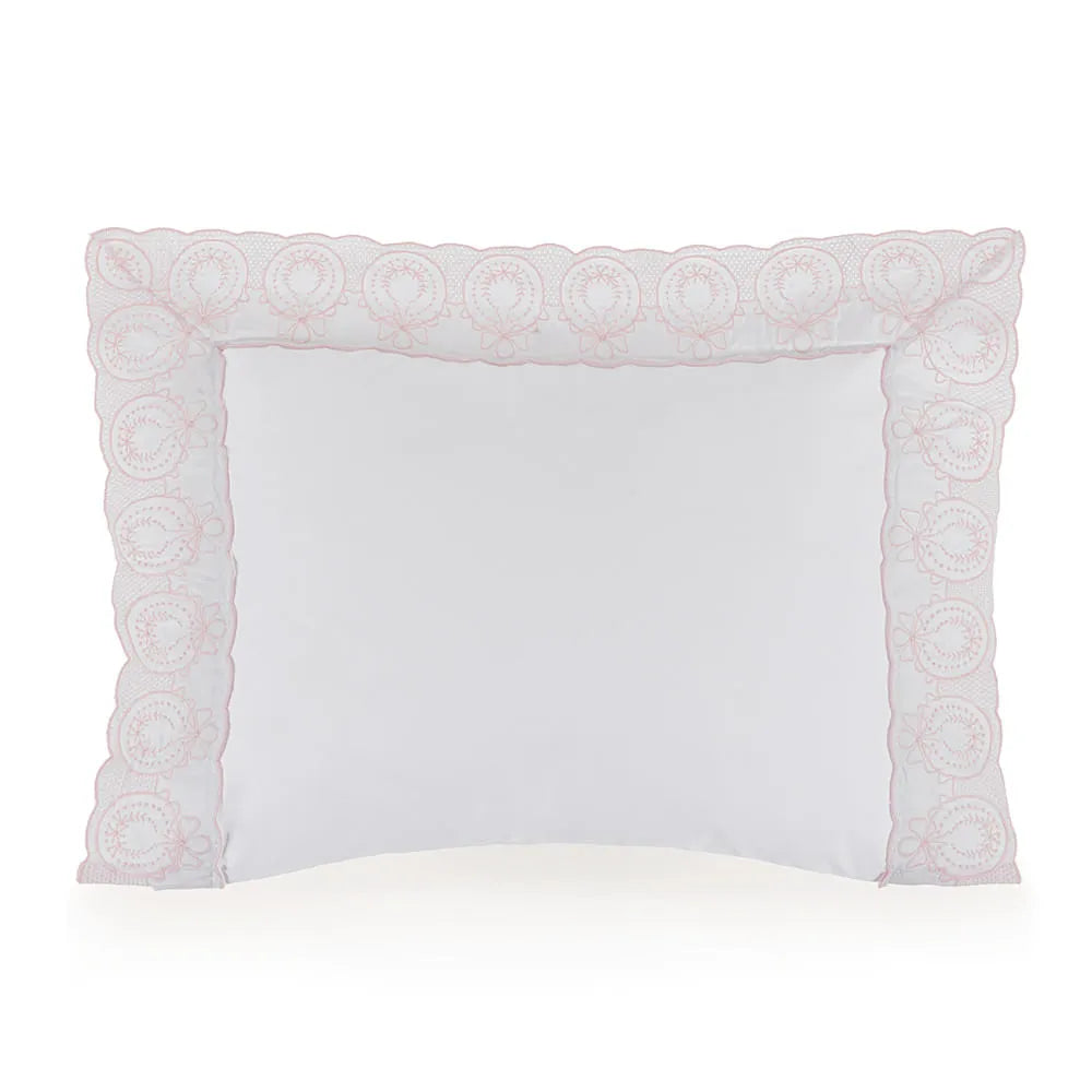 Fronha Trussardi Olivia Baby Branco e Soft Nude – 30 x 40cm