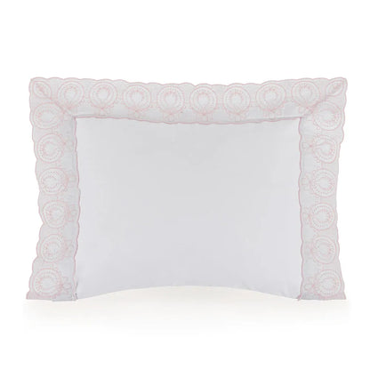 Fronha Trussardi Olivia Baby Branco e Soft Nude – 30 x 40cm