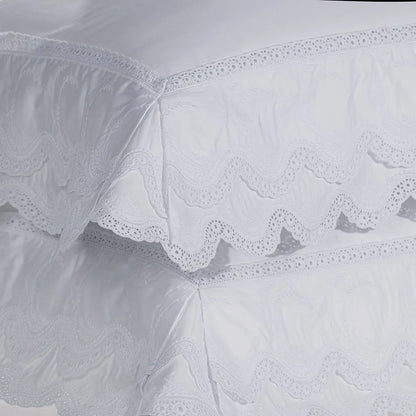 Fronha Trussardi Romanza 300 Fios Cetim 100% Algodão Branco 50x90cm