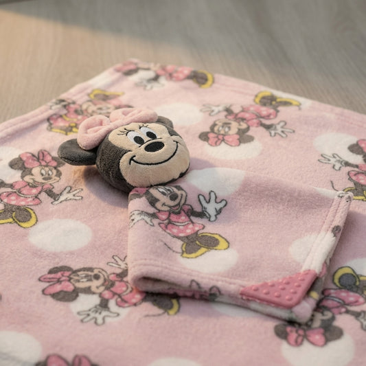 Kit Manta e Naninha Disney Baby Jolitex Ternille Minnie 75x90cm
