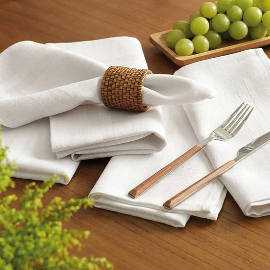 Guardanapo Karsten Gourmet Branco Jacquard 51cm x 51cm