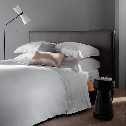 JOGO DE CAMA S.KING HORIZON BRANCO C/BORD.PEROLA 2.80X2.90CM