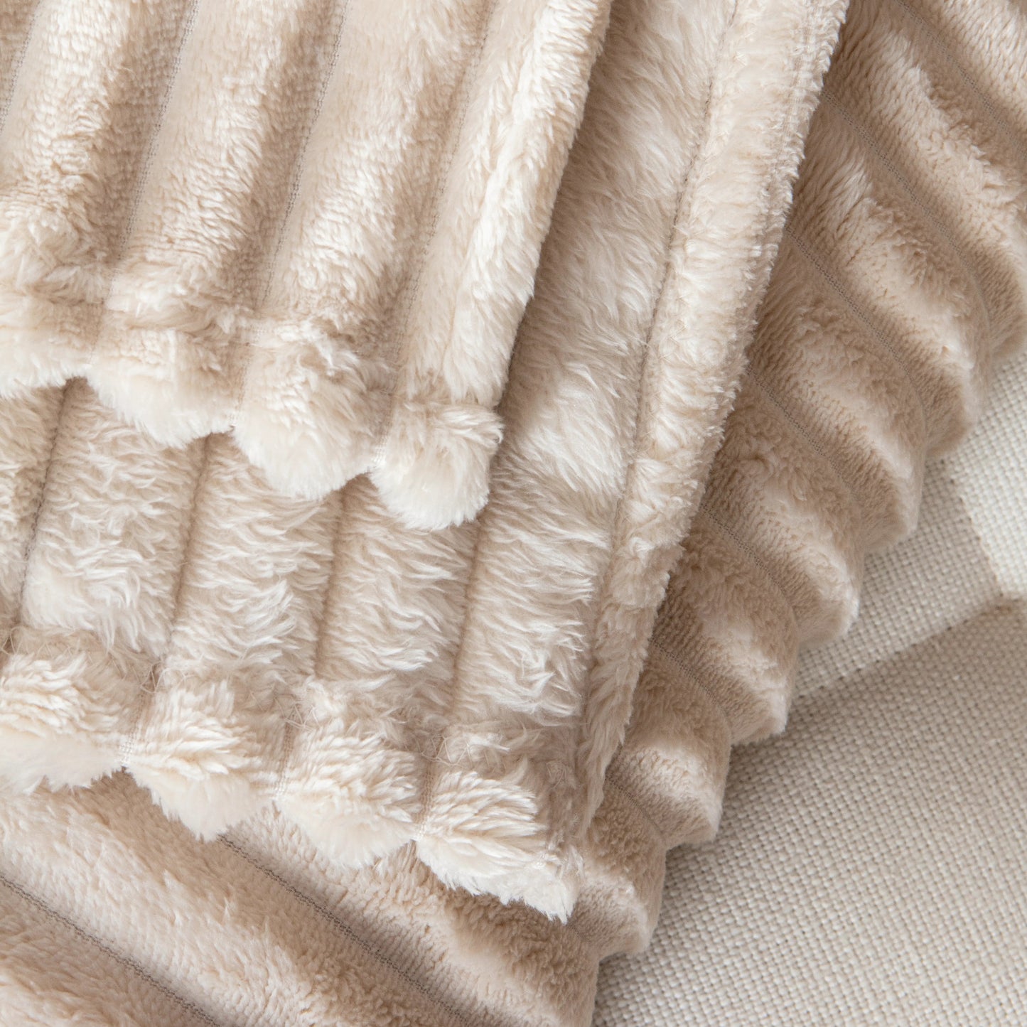 Cobertor Queen Corttex London Bege 2,20m x 2,40m