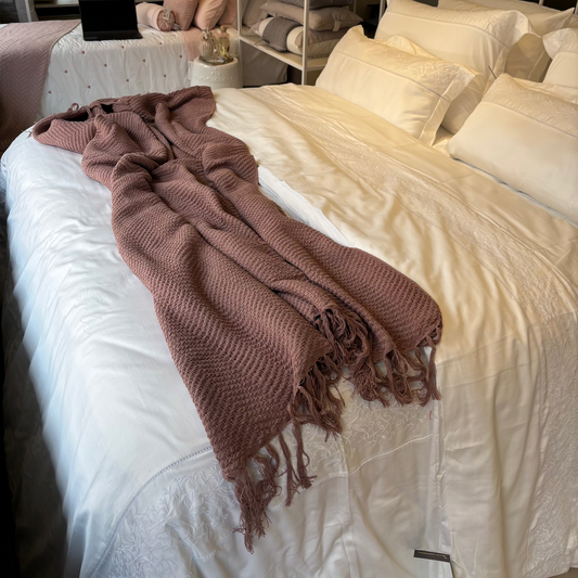 Manta Mello Tecelagem Mary 120x180cm Rosa Seco