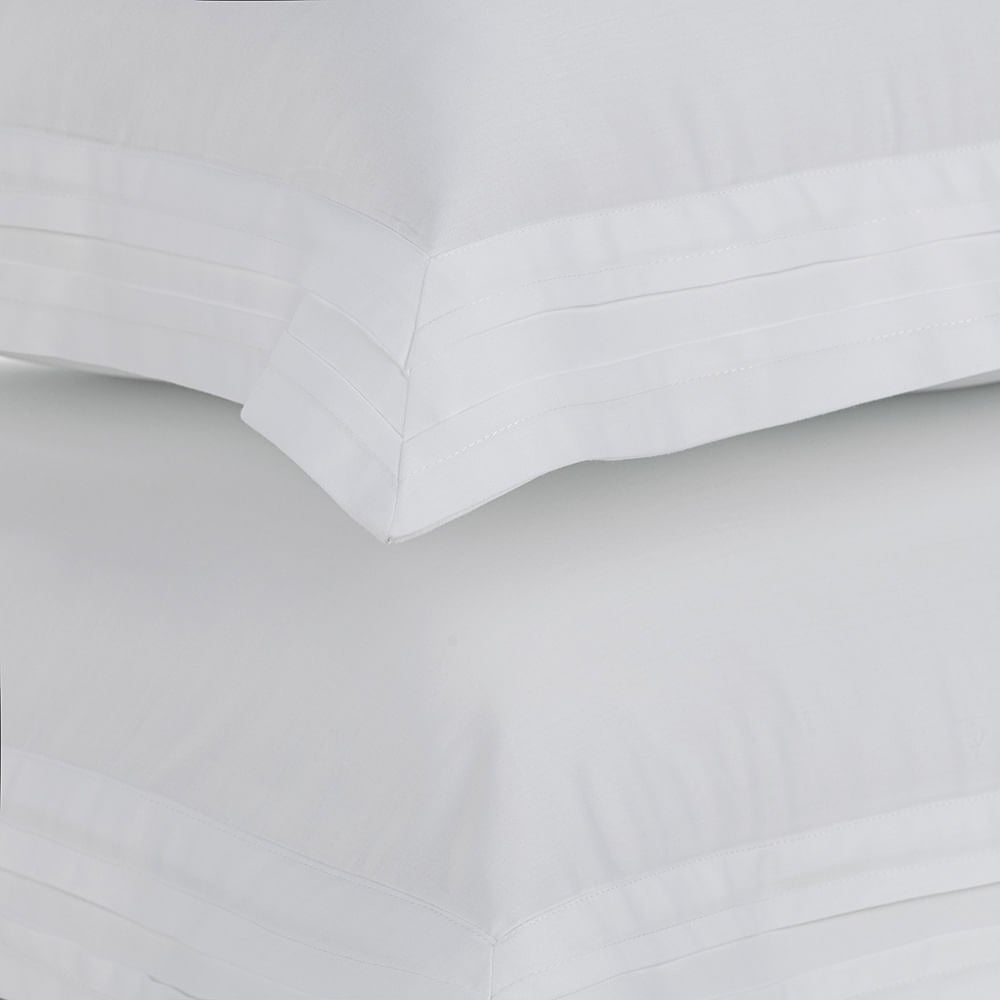 Jogo de Cama King Trussardi Naxos 400 Fios 100% Algodão Branco 2,80x2,80m