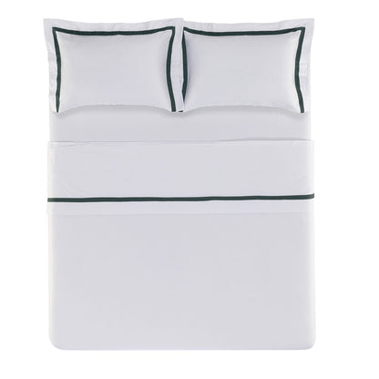 JOGO CAMA VERCELLI BRANCO / FOGLI QUEEN 2,40X2,80CM