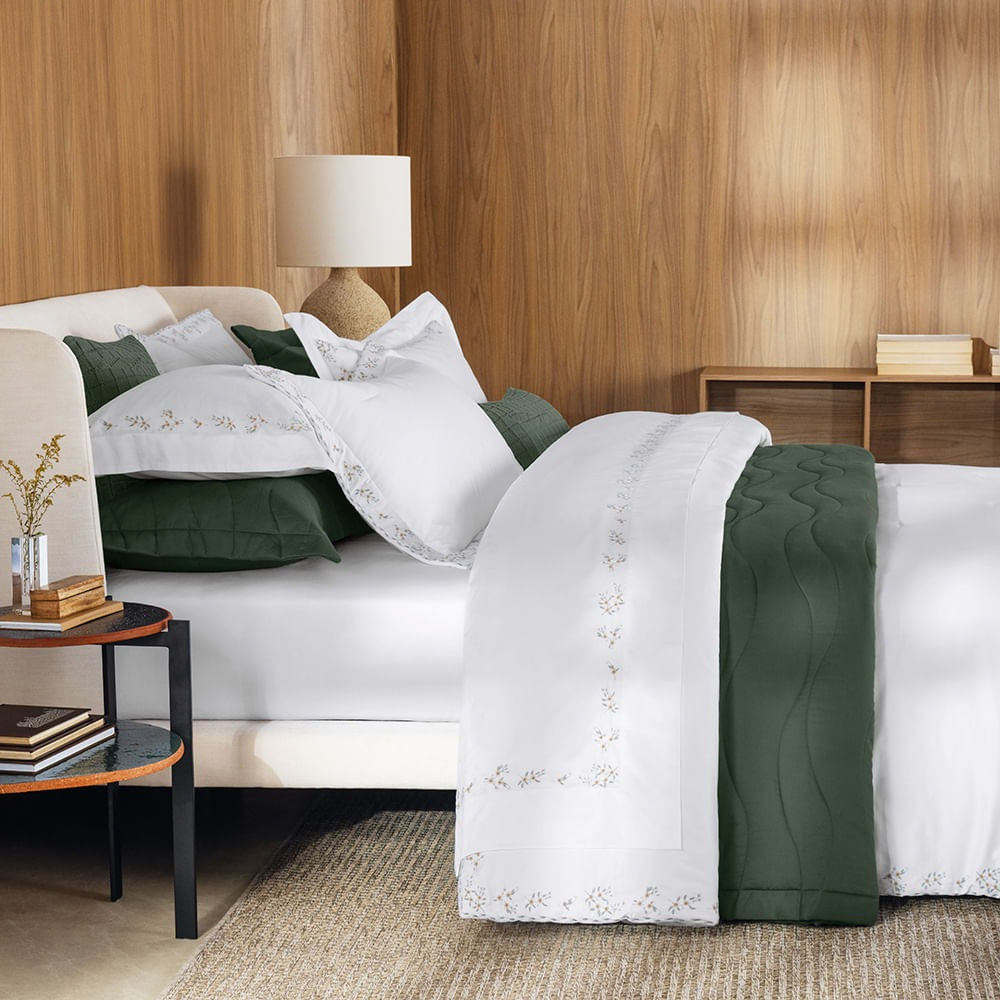 Jogo de Cama King Trussardi Zagara 300 Fios 100% Algodão Egípcio