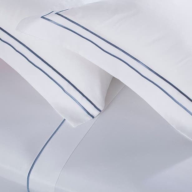 JOGO CAMA S.KING SUBLIME BRANCO PONTO CHEIO AZUL MARINHO