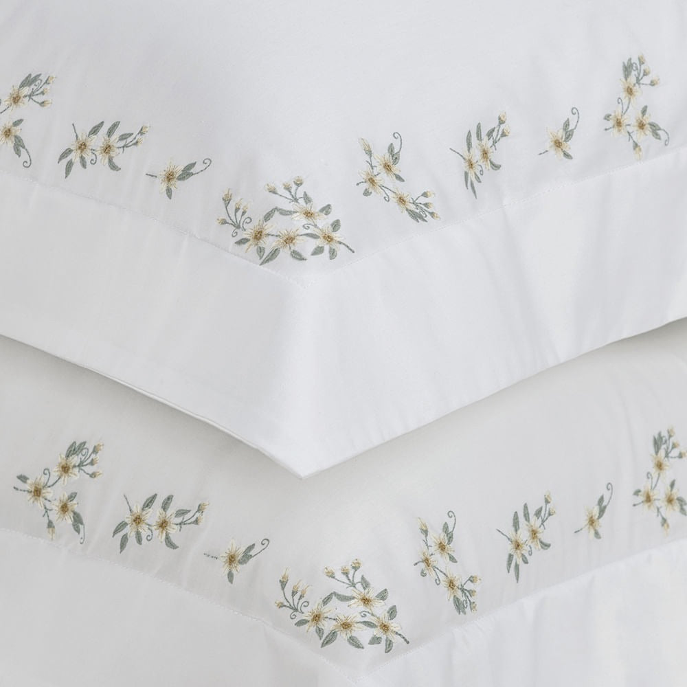 Jogo de Cama King Trussardi Zagara 300 Fios 100% Algodão Egípcio