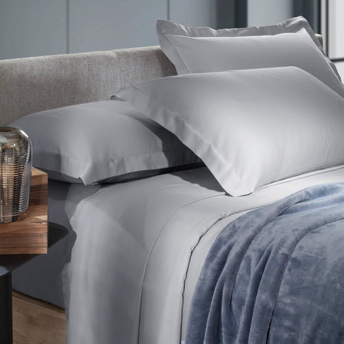 Jogo de Cama Solteiro Corttex Living Art 300 Fios Cetim 100% Algodão Cinza