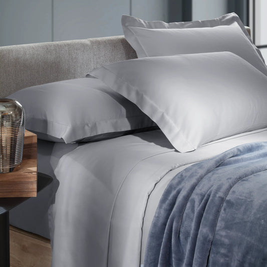 Jogo de Cama Casal Corttex Living Art 300 Fios Cetim 100% Algodão Cinza