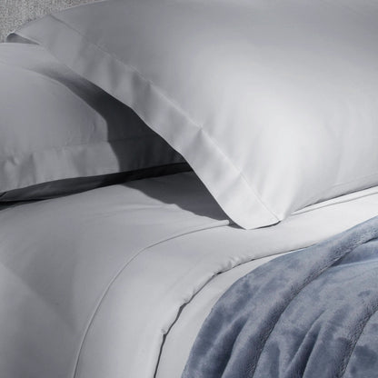 Jogo de Cama Solteiro Corttex Living Art 300 Fios Cetim 100% Algodão Cinza