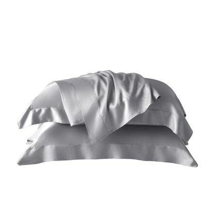 Jogo de Cama Casal Kacyumara Bali Bambu 400 Fios 100% Viscose de Bambu Prata