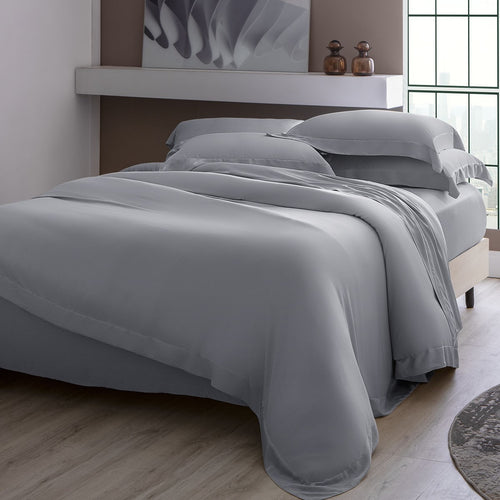 Jogo de Cama Casal Kacyumara Bali Bambu 400 Fios 100% Viscose de Bambu Prata