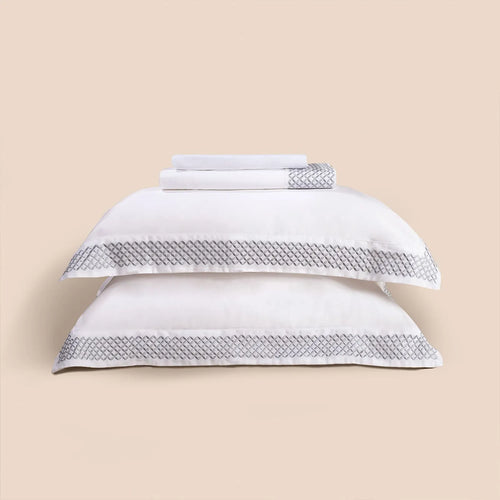 Jogo de Cama King Altenburg Haus Minimal Branco 300 Fios Cetim 100% Fibra de Bambu (4 Peças - 2,80m x 2,60m)