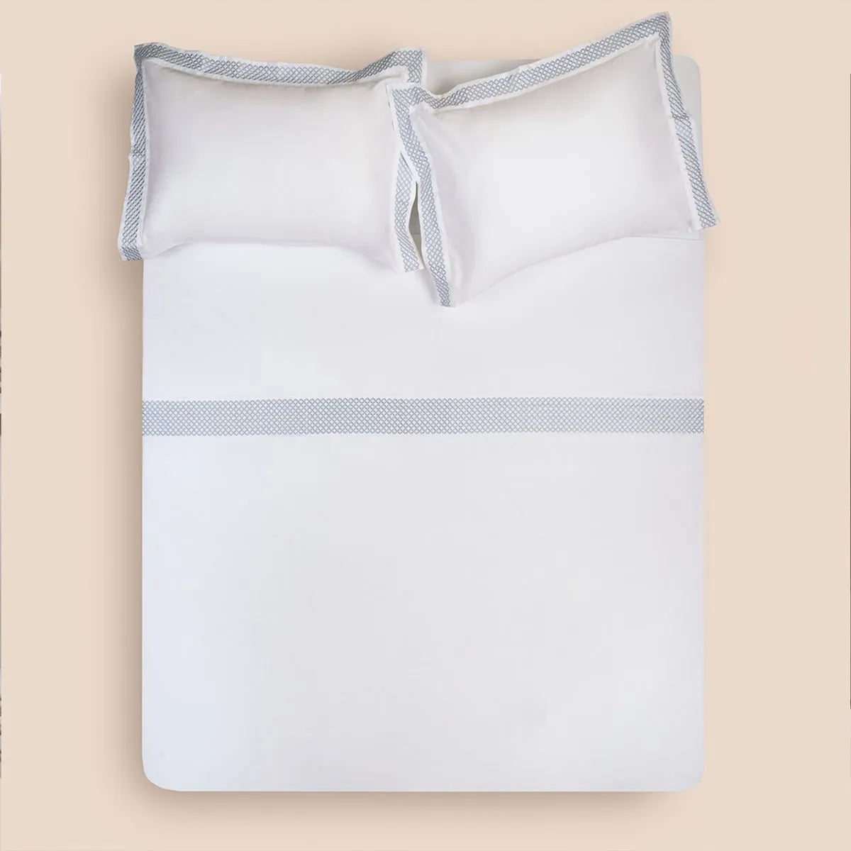 Jogo de Cama King Altenburg Haus Minimal Branco 300 Fios Cetim 100% Fibra de Bambu (4 Peças - 2,80m x 2,60m)