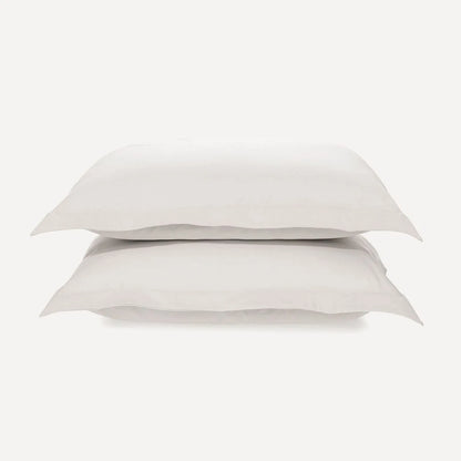 Jogo de 2 Fronhas Karsten Tom Branco 100% Algodão 200 Fios 50cm x 70cm