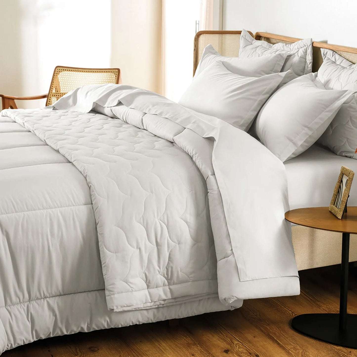 Jogo de 2 Fronhas Karsten Tom Branco 100% Algodão 200 Fios 50cm x 70cm