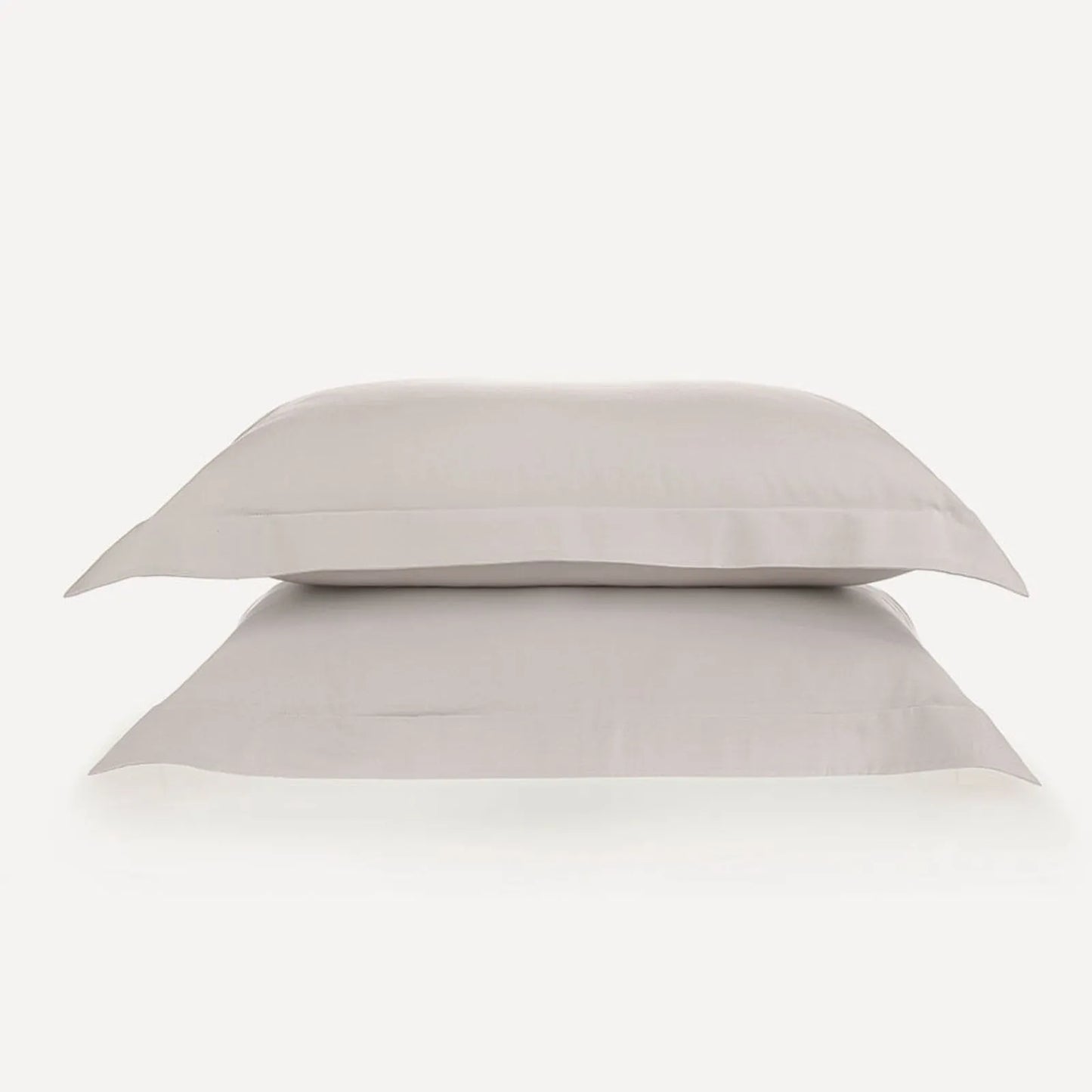 Jogo de 2 Super Fronhas Karsten Bossa Cinza Prata 100% Algodão Egípcio Cetim 300 Fios 50cm x 90cm