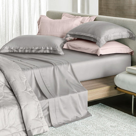 Jogo de Cama Altenburg Cetim Sublime Allure 4 Peças 2,20x2,70m Cor Cinza Grife