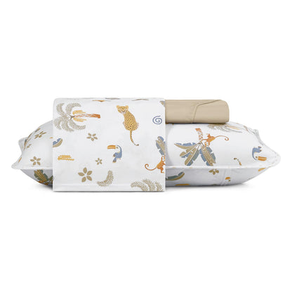 Jogo de Cama Altenburg Mundo Kids Malha Amazônia Compose 4 Peças 2,10x2,40m