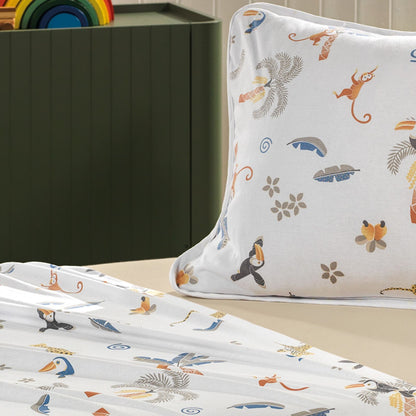 Jogo de Cama Altenburg Mundo Kids Malha Amazônia Compose 4 Peças 2,10x2,40m