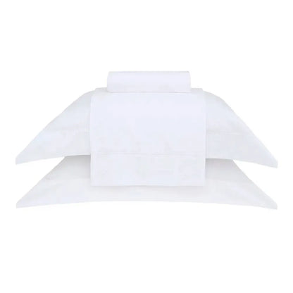 Jogo de Cama Buddemeyer Damask Stripes Branco Casal 300 Fios Cetim