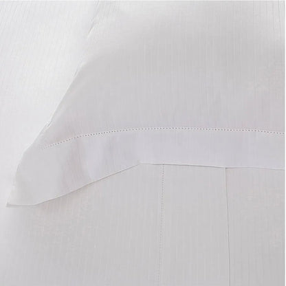 Jogo de Cama Buddemeyer Damask Stripes Branco Casal 300 Fios Cetim