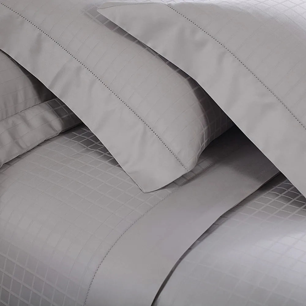 Jogo de Cama Casal Buddemeyer Damask Square – Cinza