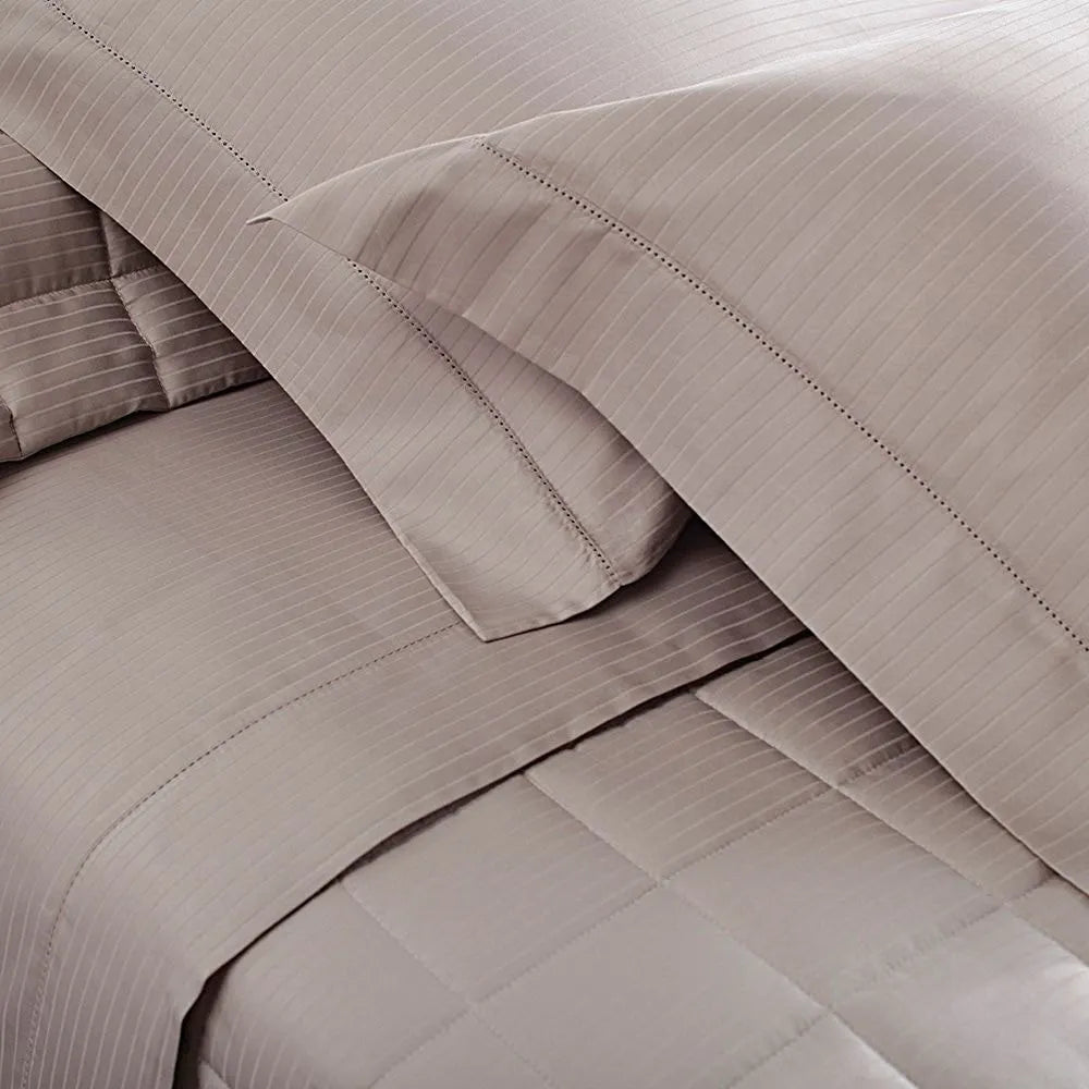 Jogo de Cama Casal Buddemeyer Damask Stripes – Kaki
