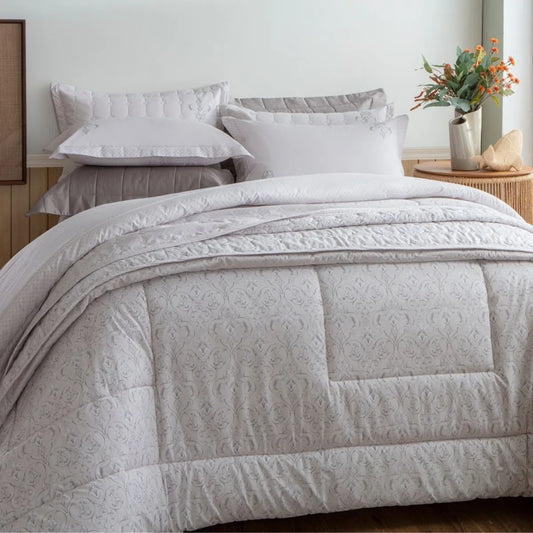 Jogo de Cama Casal Kacyumara Vida Bela 200 Fios Elus 4 Peças