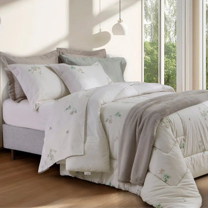 Jogo de Cama Casal Kacyumara Vida Bela 200 Fios Erdene 4 Peças