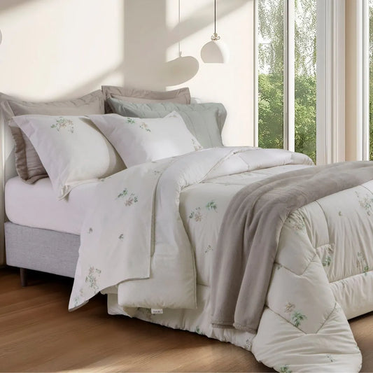 Jogo de Cama Casal Kacyumara Vida Bela 200 Fios Erdene 4 Peças