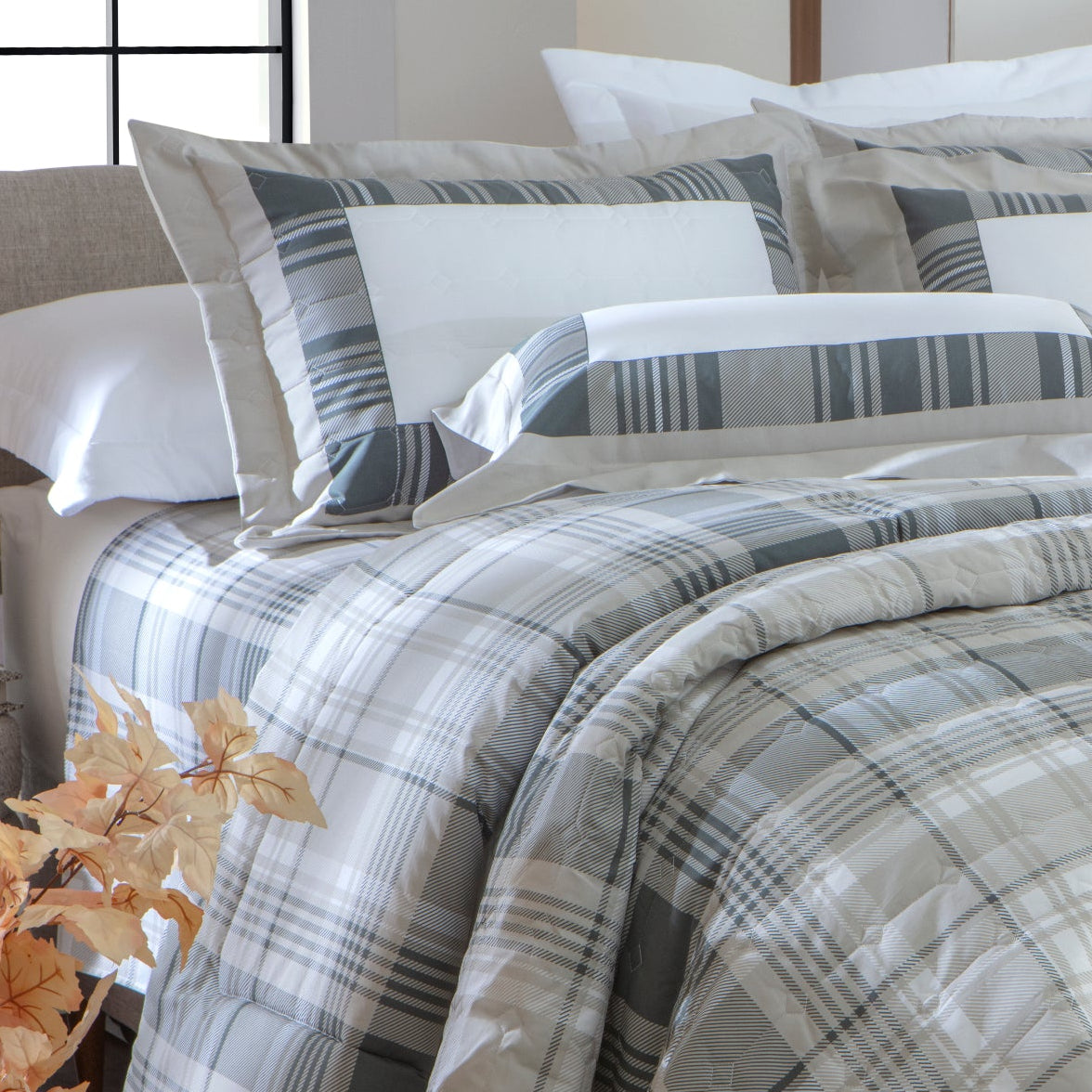 Jogo de Cama Solteiro Plus Kacyumara Vida Bela 200 Fios Licot 3 Peças