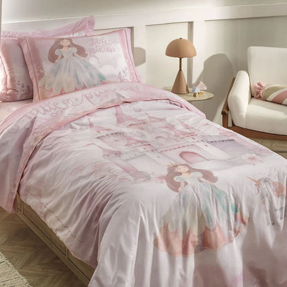 Jogo de Cama Casal Karsten Kids Princesinha 200 Fios 100% Algodão 4 Peças