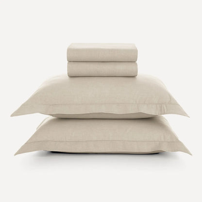 Jogo de Cama Casal Karsten Tesso Bege 160 Fios 100% Algodão 4 Peças
