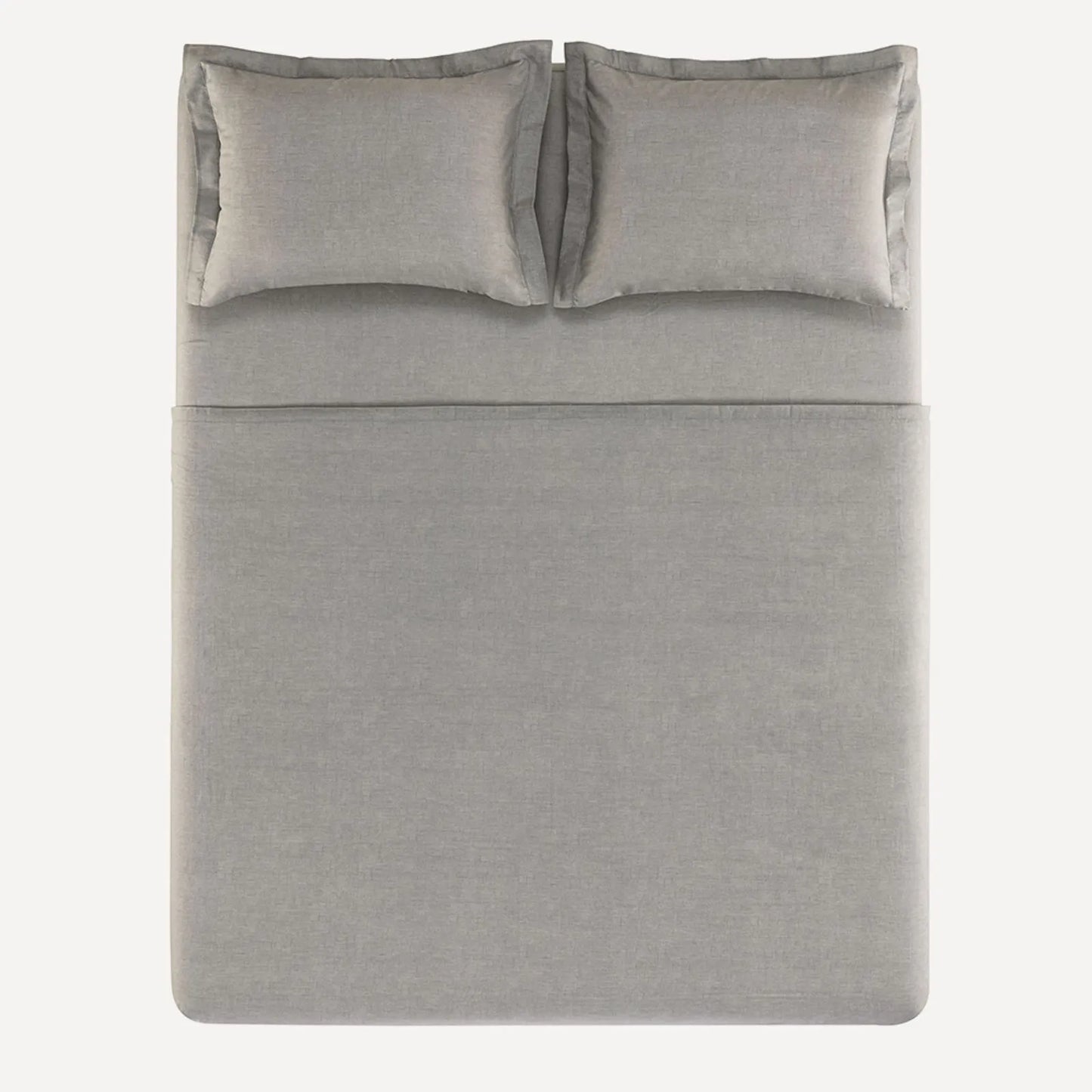 Jogo de Cama Casal Karsten Tesso Cinza 160 Fios 100% Algodão 4 Peças