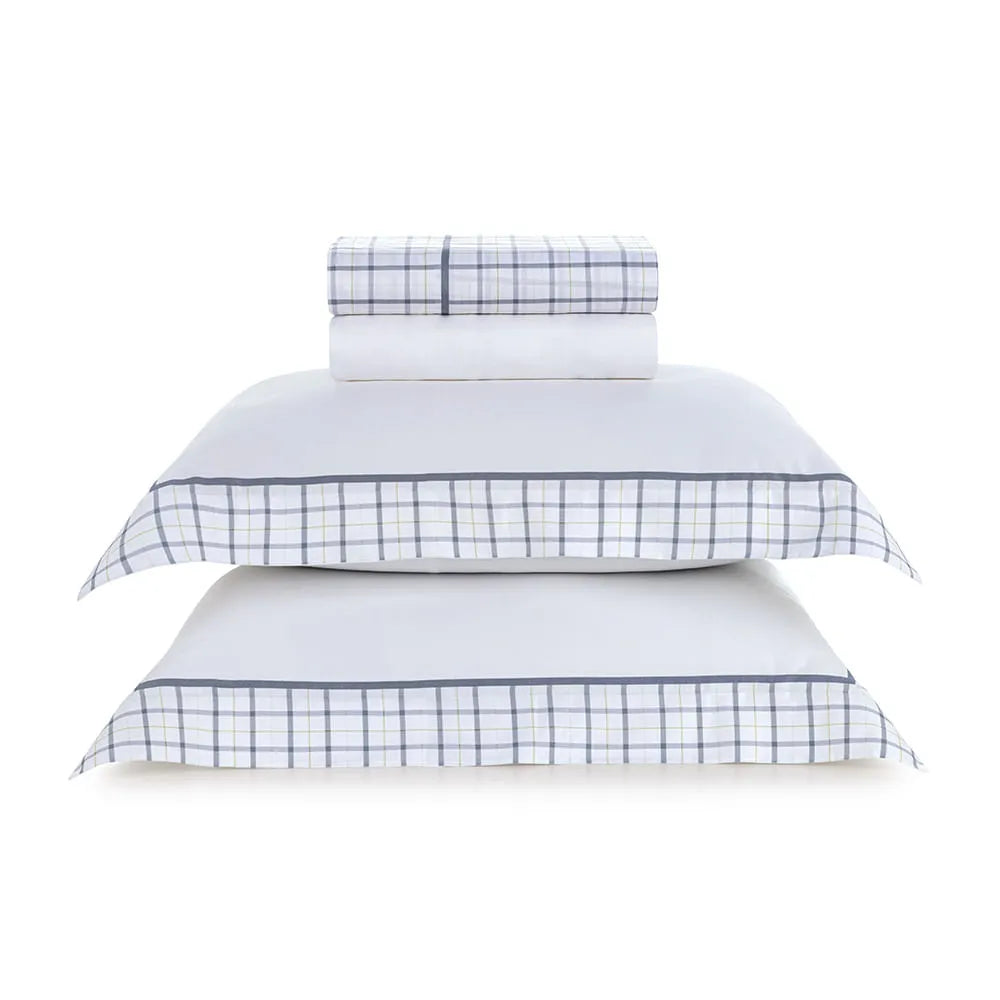 Jogo de Cama Casal Trussardi Cirello 300 Fios 100% Algodão Egípcio 4 Peças