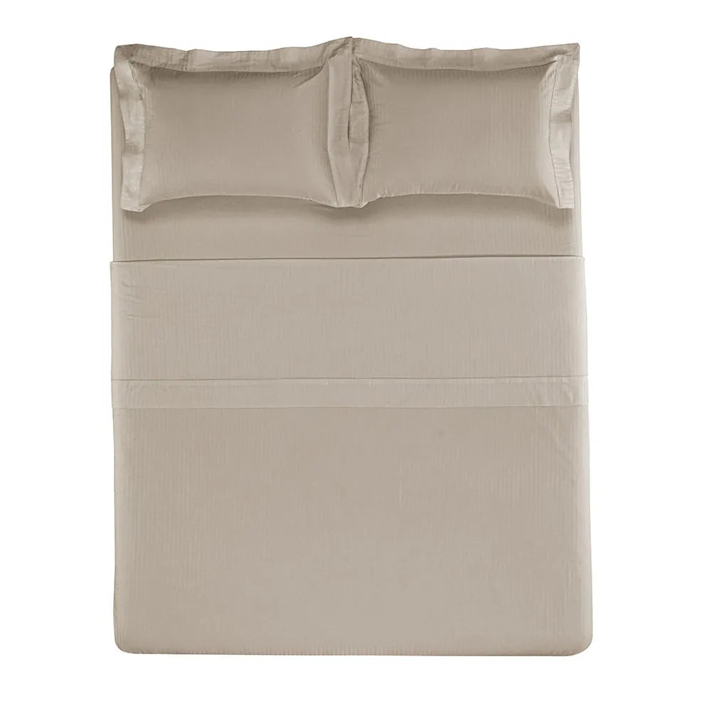 Jogo de Cama Casal Trussardi Fratelli 300 Fios Nocciola 4 Peças