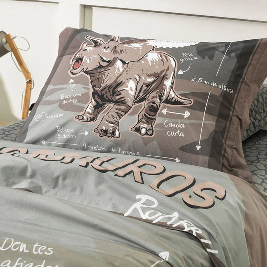 Jogo de Cama Karsten T-Rex Estampado Solteiro 1,80m x 2,50m