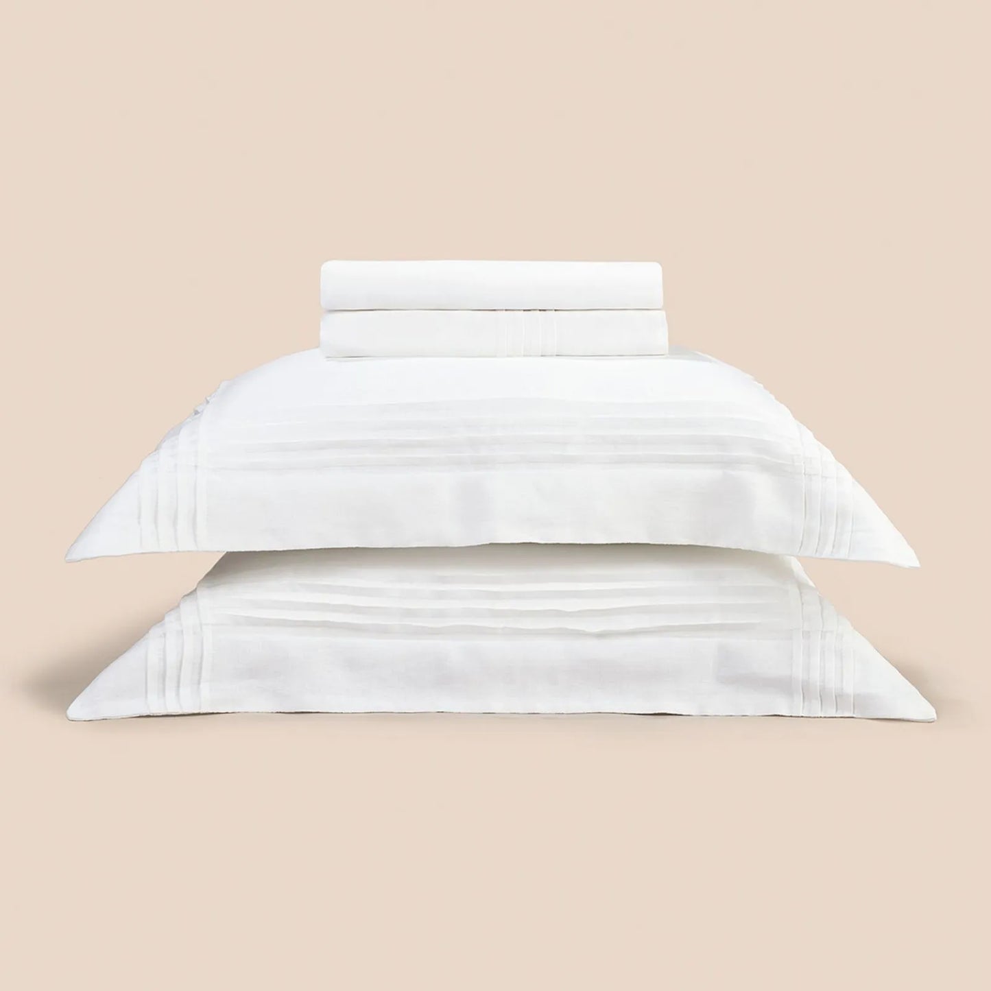 Jogo de Cama King Altenburg Haus Alameda Branco 300 Fios Cetim 100% Algodão (4 Peças - 2,80m x 2,60m)