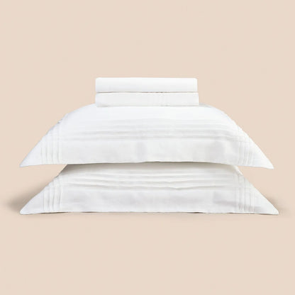 Jogo de Cama King Altenburg Haus Alameda Branco 300 Fios Cetim 100% Algodão (4 Peças - 2,80m x 2,60m)