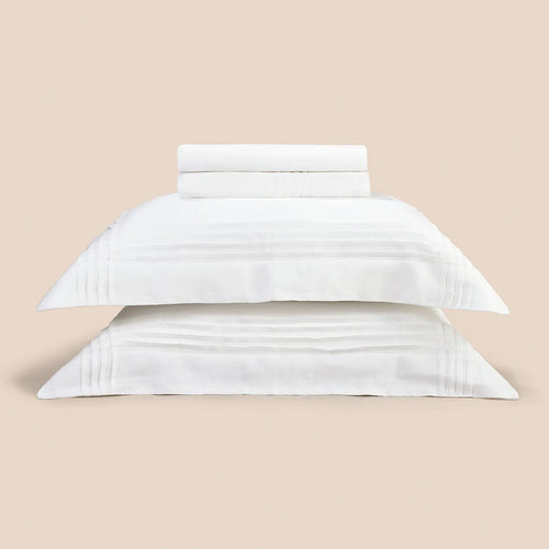 Jogo de Cama King Altenburg Haus Alameda Branco 300 Fios Cetim 100% Algodão (4 Peças - 2,80m x 2,60m)
