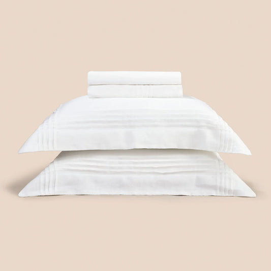 Jogo de Cama King Altenburg Haus Alameda Branco 300 Fios Cetim 100% Algodão (4 Peças - 2,80m x 2,60m)